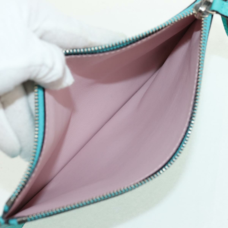 【日本直送】Christian Dior Diorissimo 皮革雙肩包,綠松石藍/銀色,正品,貨號 158870V-28