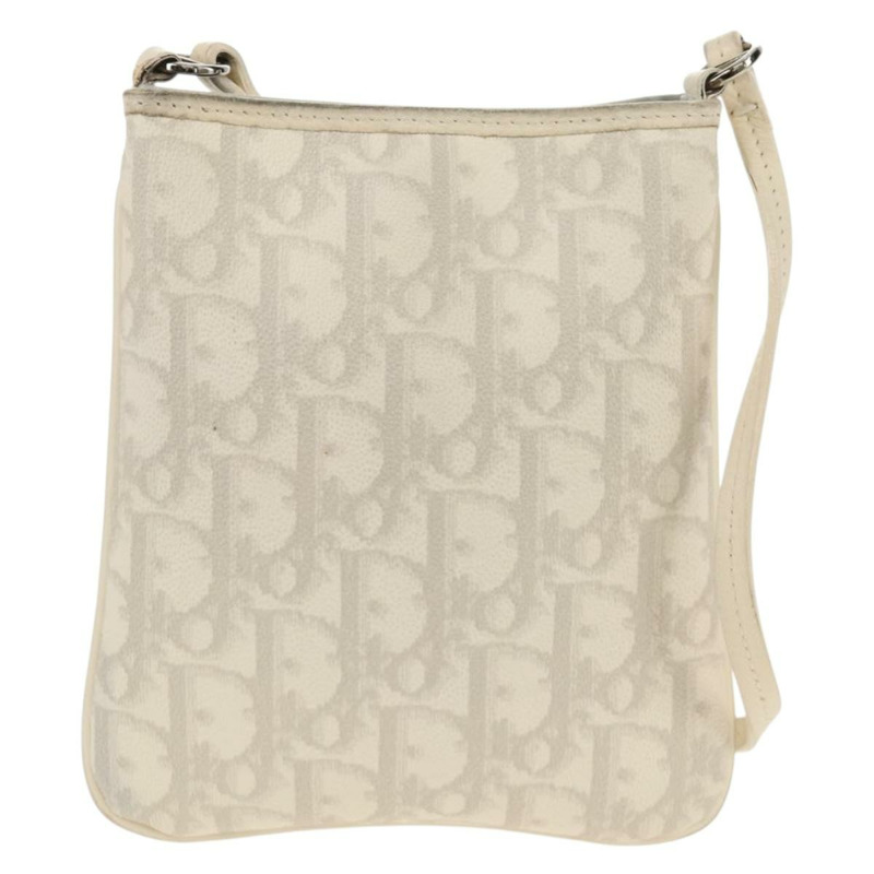 【日本直送】Christian Dior Trotter Romantic 單肩包 PVC 白色銀色 正品 158881V-1