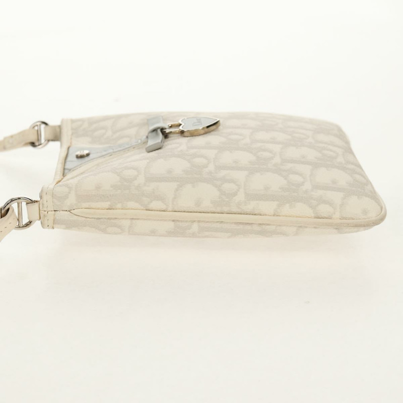 【日本直送】Christian Dior Trotter Romantic 單肩包 PVC 白色銀色 正品 158881V-2