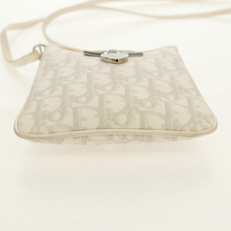 【日本直送】Christian Dior Trotter Romantic 單肩包 PVC 白色銀色 正品 158881V-5