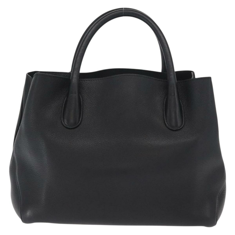 【日本直送】Christian Dior 手提包 皮革 黑色 銀色 正品 bs31800-1