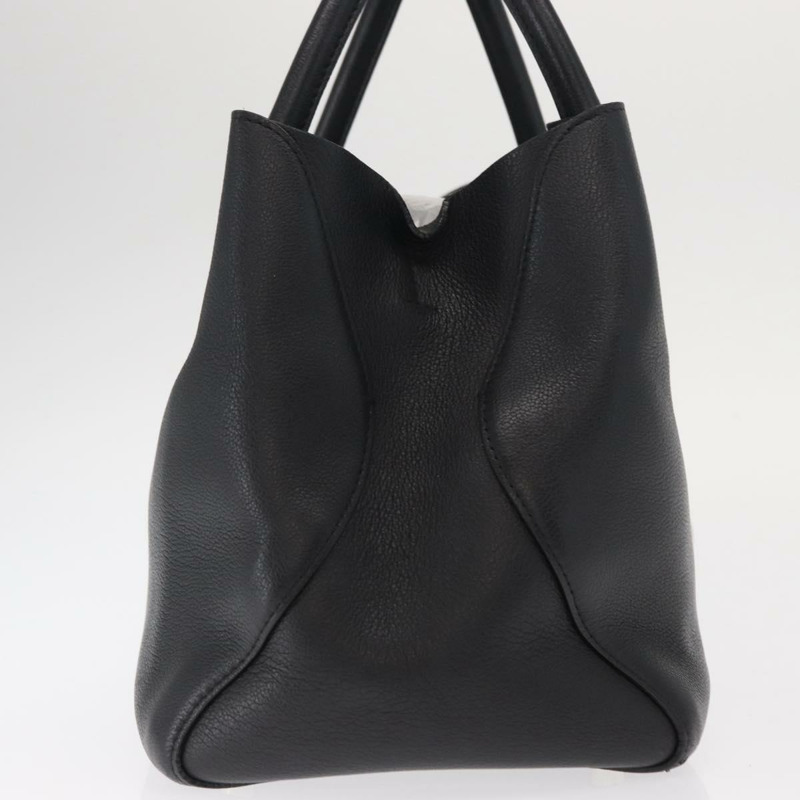 【日本直送】Christian Dior 手提包 皮革 黑色 銀色 正品 bs31800-3