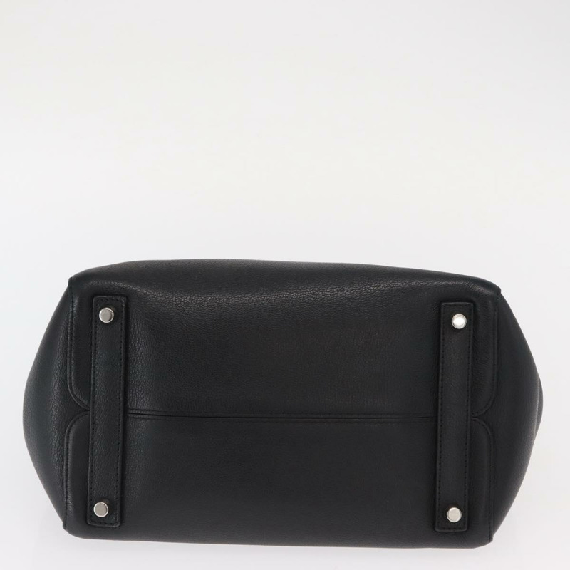 【日本直送】Christian Dior 手提包 皮革 黑色 銀色 正品 bs31800-4