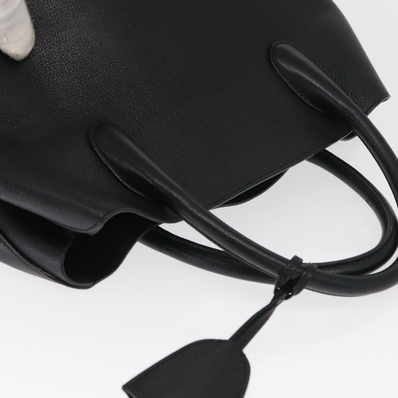 【日本直送】Christian Dior 手提包 皮革 黑色 銀色 正品 bs31800-5