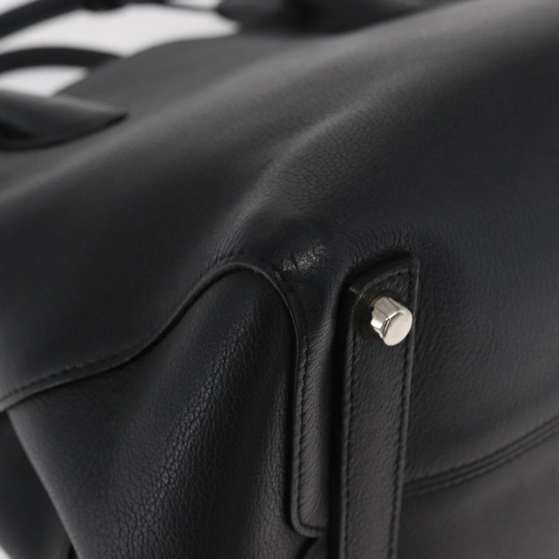 【日本直送】Christian Dior 手提包 皮革 黑色 銀色 正品 bs31800-8