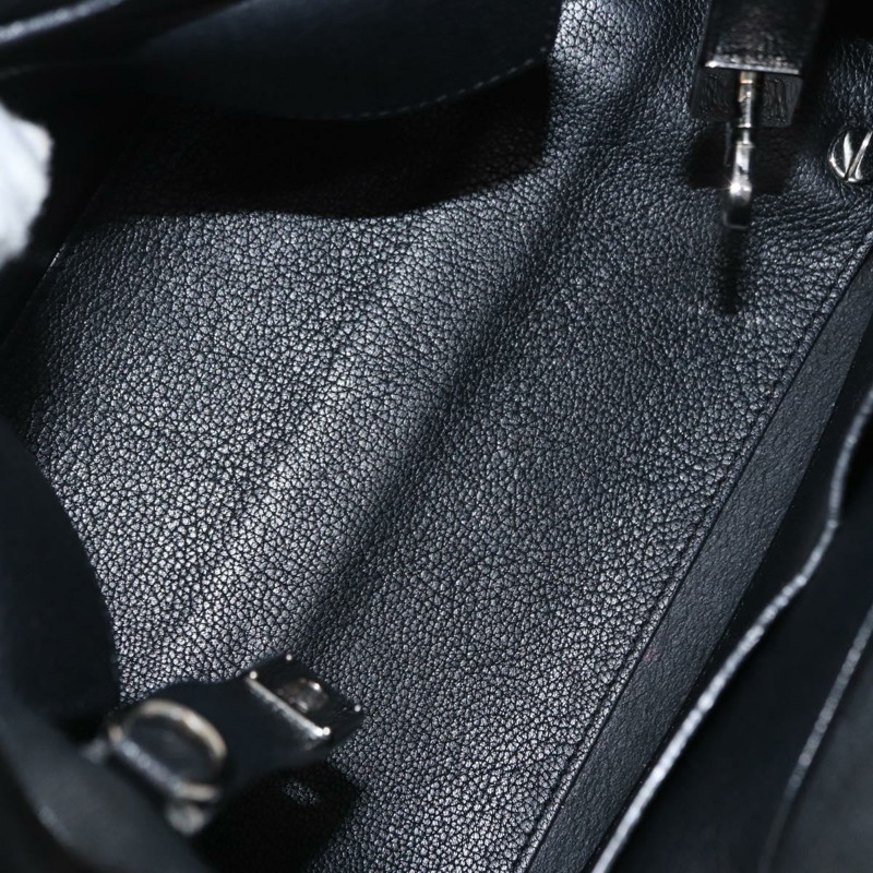 【日本直送】Christian Dior 手提包 皮革 黑色 銀色 正品 bs31800-11