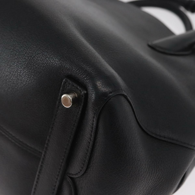 【日本直送】Christian Dior 手提包 皮革 黑色 銀色 正品 bs31800-13