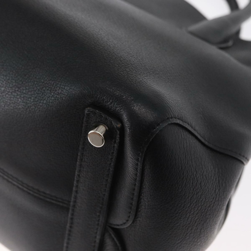 【日本直送】Christian Dior 手提包 皮革 黑色 銀色 正品 bs31800-15