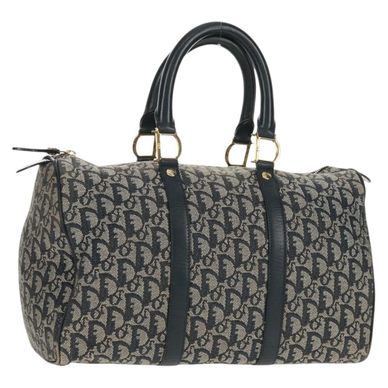 【日本直送】Christian Dior Trotter帆布波士頓包 海軍藍 金色 正品 160869V-0