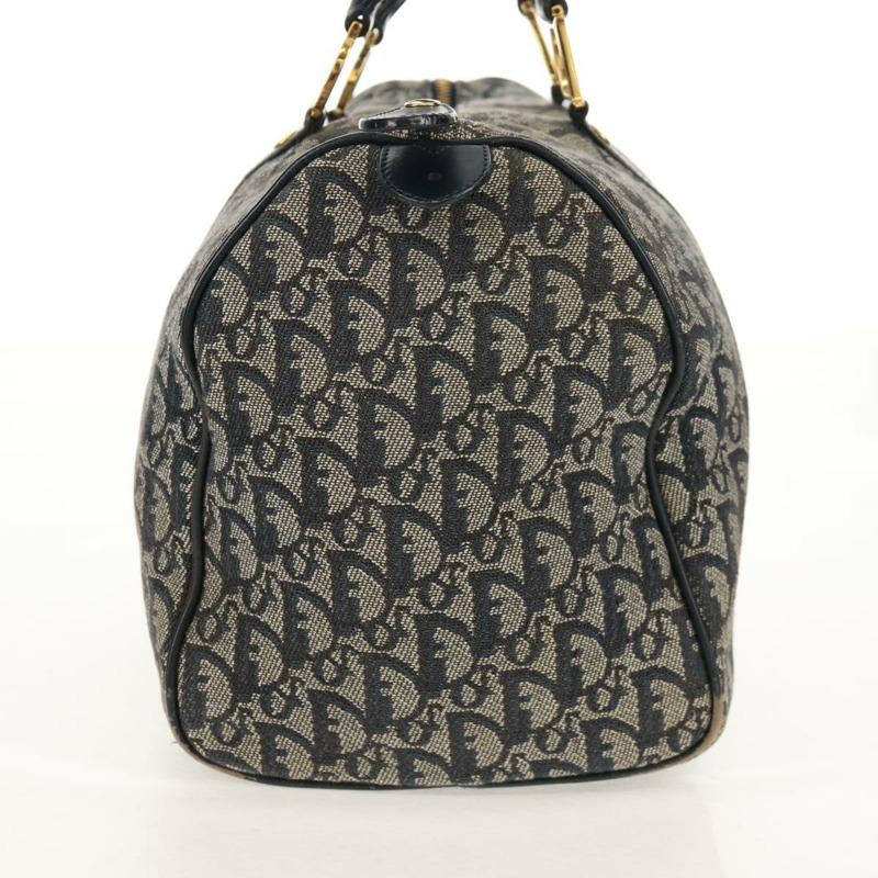 【日本直送】Christian Dior Trotter帆布波士頓包 海軍藍 金色 正品 160869V-3