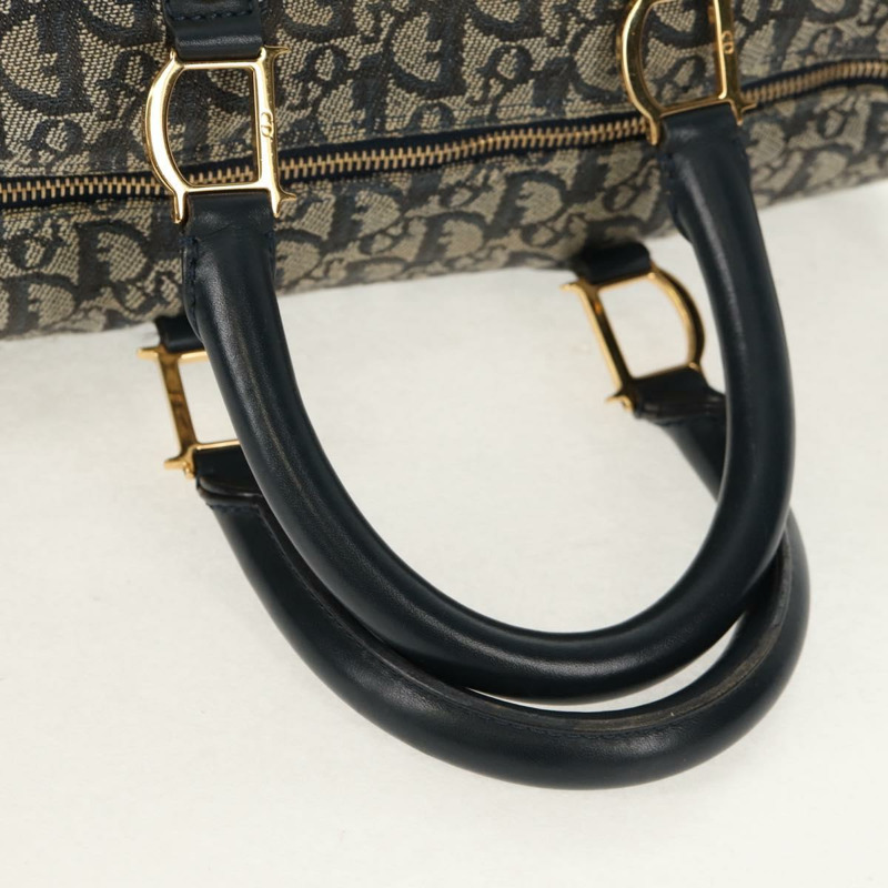 【日本直送】Christian Dior Trotter帆布波士頓包 海軍藍 金色 正品 160869V-7