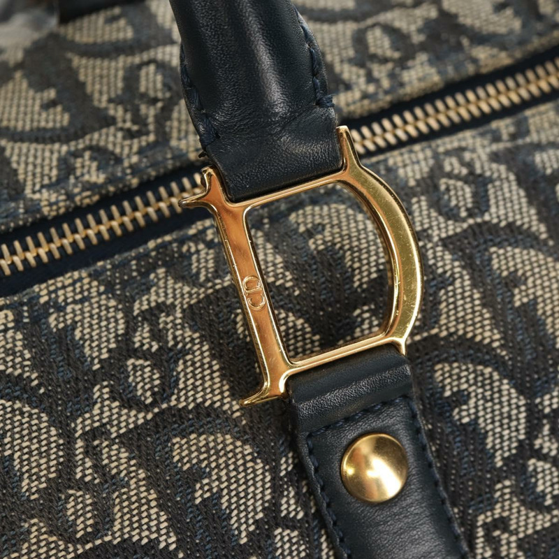 【日本直送】Christian Dior Trotter帆布波士頓包 海軍藍 金色 正品 160869V-17
