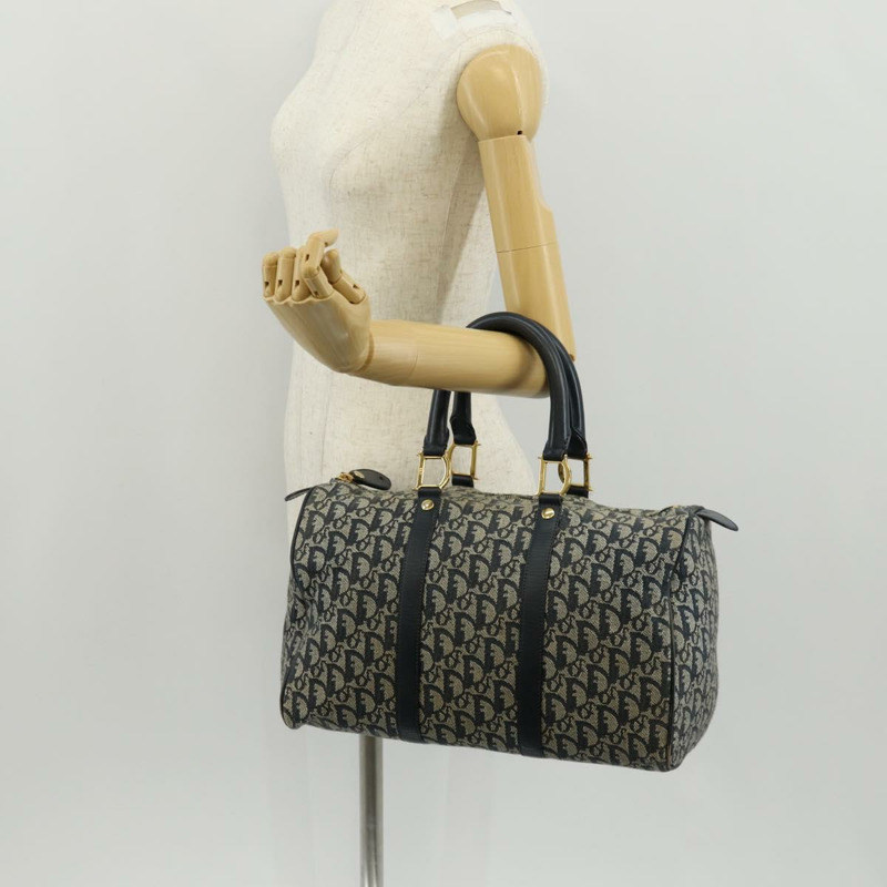 【日本直送】Christian Dior Trotter帆布波士頓包 海軍藍 金色 正品 160869V-25