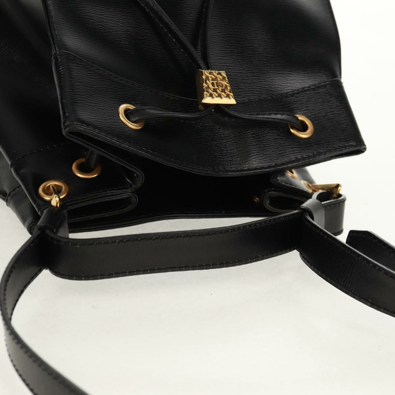 【日本直送】Christian Dior 黑色金色皮革肩背包,正品編號 159044V-5