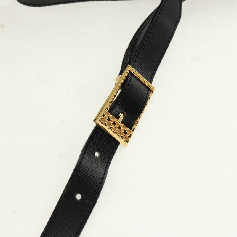 【日本直送】Christian Dior 黑色金色皮革肩背包,正品編號 159044V-7