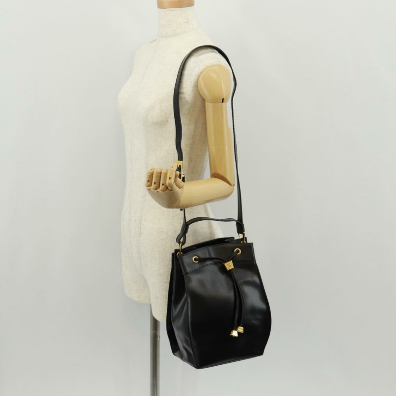 【日本直送】Christian Dior 黑色金色皮革肩背包,正品編號 159044V-23