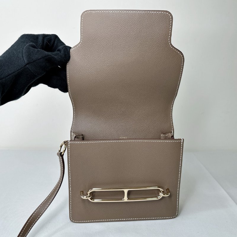 HERMES Mini Roulis大象灰豬鼻包-6