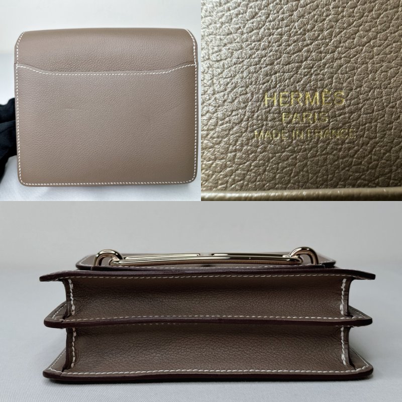 HERMES Mini Roulis大象灰豬鼻包-9