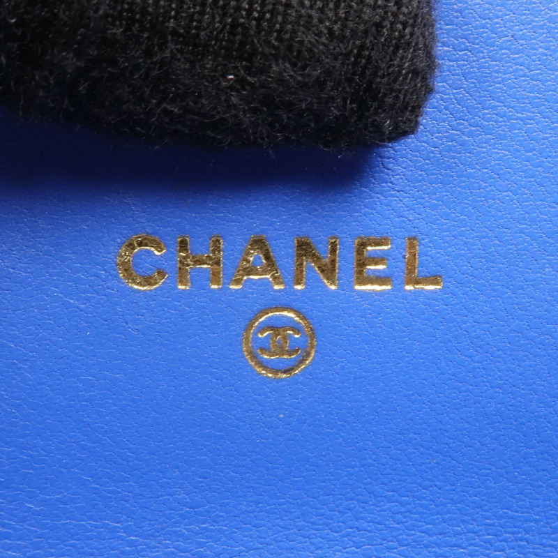 CHANEL 羊皮皮革Boy Long Wallet金扣長錢包-6