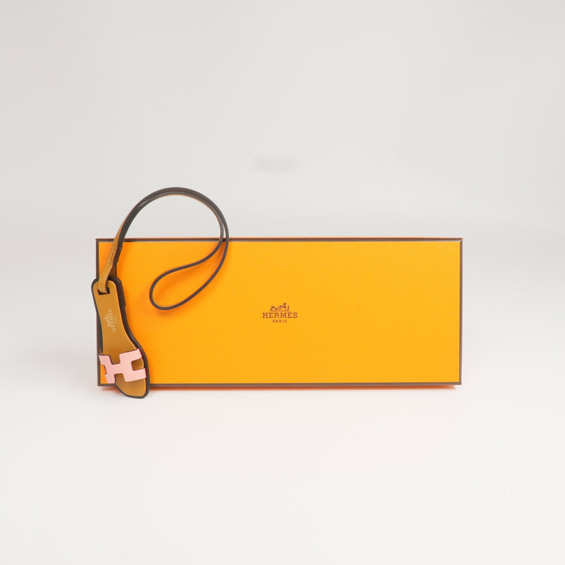HERMES Epsom/Butler/Hunter皮革Oran Nano Charm掛飾-7