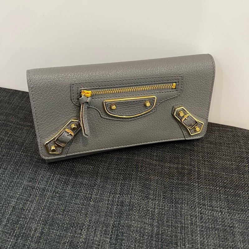 Balenciaga grey long wallet-1