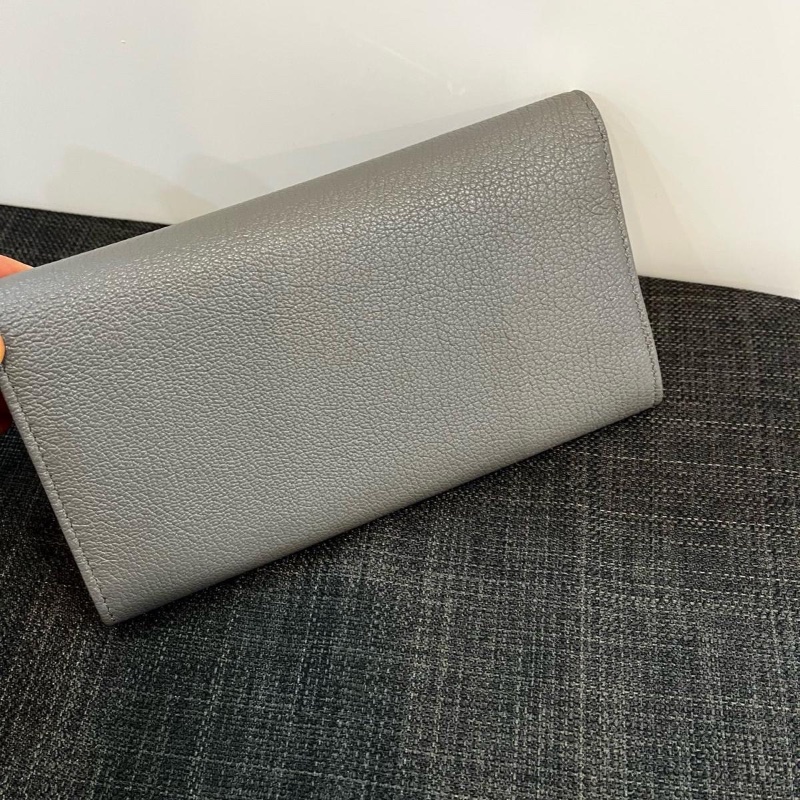 Balenciaga grey long wallet-2