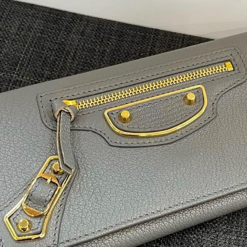 Balenciaga grey long wallet-4