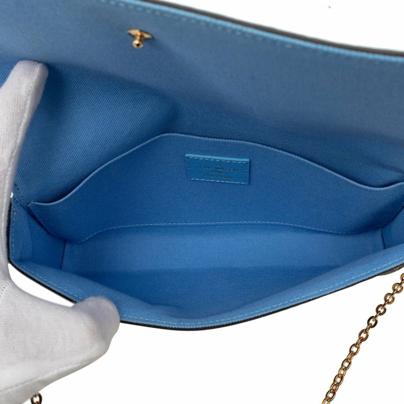 路易威登 Monogram Pochette Felicie 長城熊貓鏈條單背包 M80992 棕色多色皮革 女士 LOUIS VUITTON-3