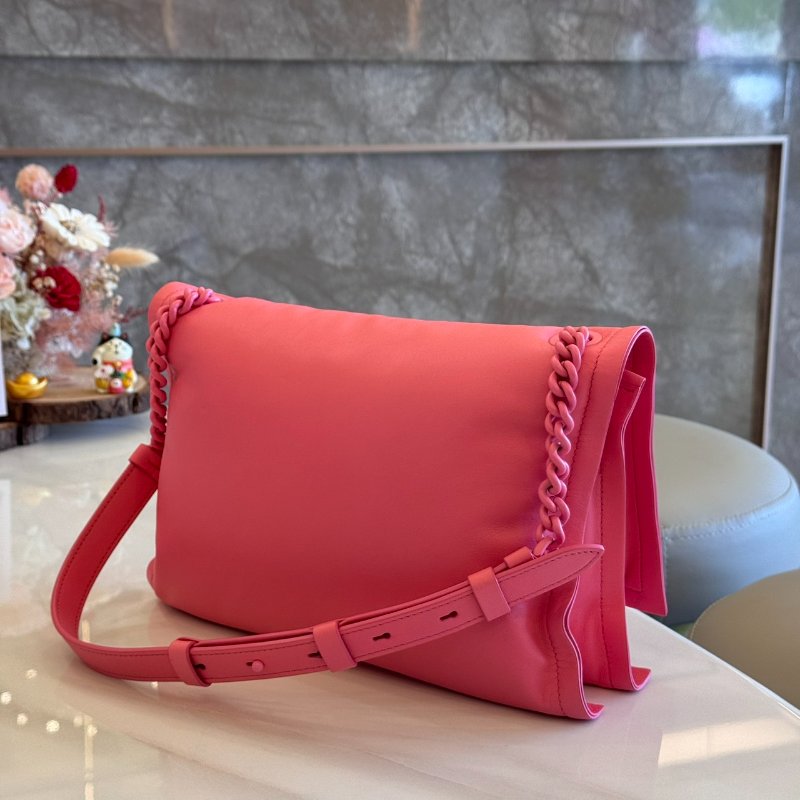 *SHIHNA名牌精品* Salvatore Ferragamo VIVA蝴蝶結小牛皮 粉色肩背包-3