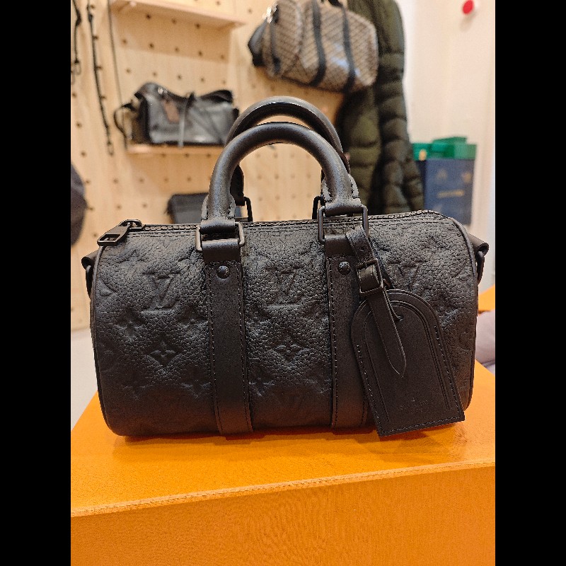 LV keepall25 牛皮壓花款-0