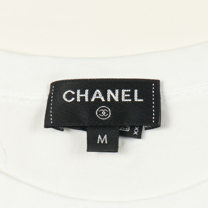 香奈兒 COCO 標誌針織吊帶 T 卹 P72150K10356 羊絨棉 #M 二手-3