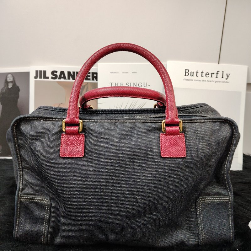 Loewe 中古 牛仔拼色 Amazona-3