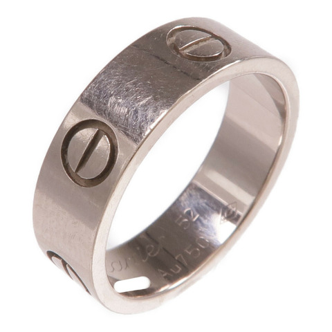 CARTIER 18K白金Love Ring戒指Cartier#52/US#6.5