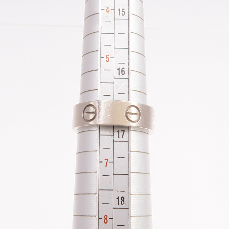 CARTIER 18K白金Love Ring戒指Cartier#52/US#6.5-5