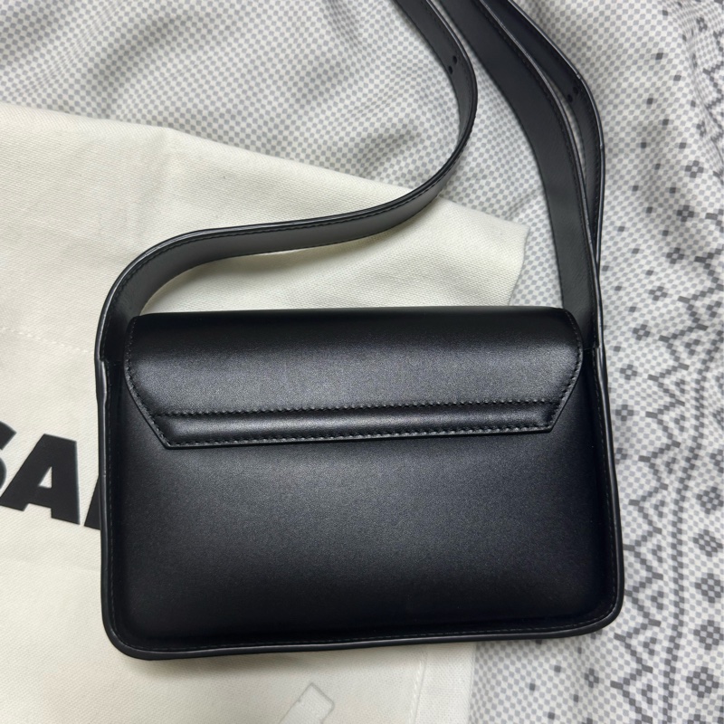 Jil Sander logo-lettering leather crossbody bag-3