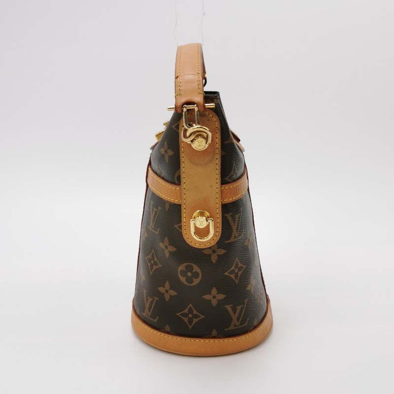 Louis Vuitton(LV)Duffle薯條包植革
Monogram印花S-lock鎖釦斜挎包單肩包晶片款-2