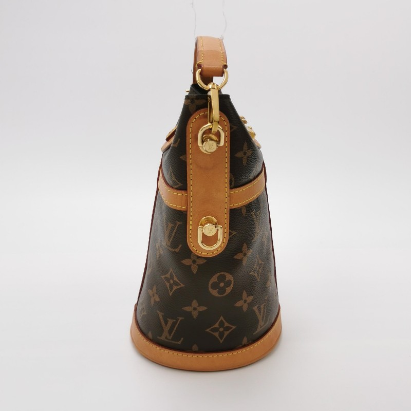 Louis Vuitton(LV)Duffle薯條包植革
Monogram印花S-lock鎖釦斜挎包單肩包晶片款-3