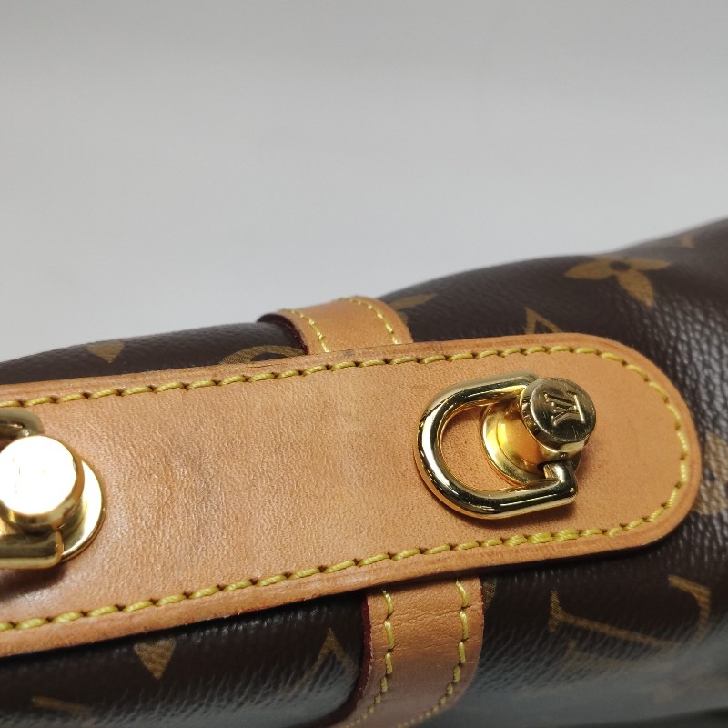 Louis Vuitton(LV)Duffle薯條包植革
Monogram印花S-lock鎖釦斜挎包單肩包晶片款-17