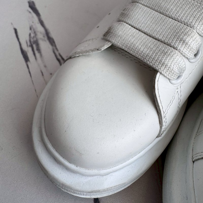 #全網最低✨Alexander McQueen 白色幻彩厚底小白鞋-4