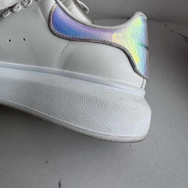 #全網最低✨Alexander McQueen 白色幻彩厚底小白鞋-18