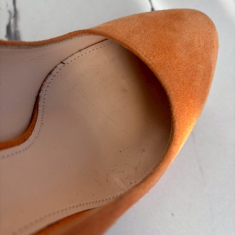 #全網最低✨Prada 熱帶橙拼紅色高跟鞋-7