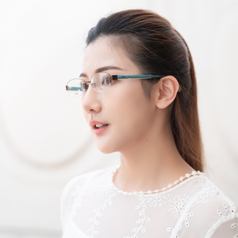 FENDI 純鈦 光學眼鏡(古銅色)-7