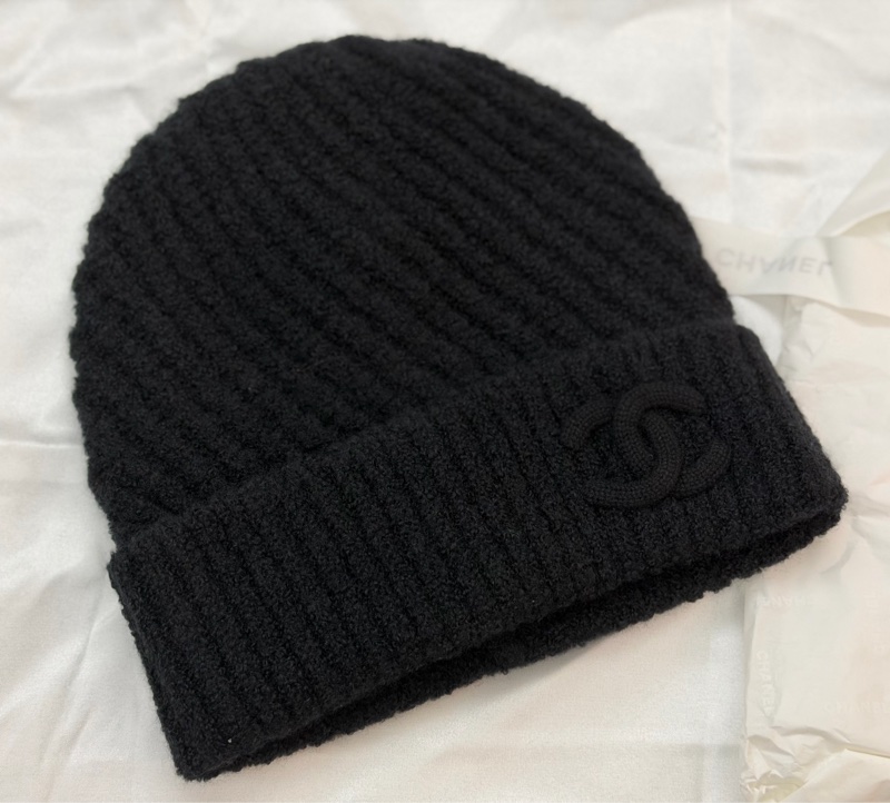 全新閑置Chanel cashmere beanie (黑)(稀有款不易撞款)-0