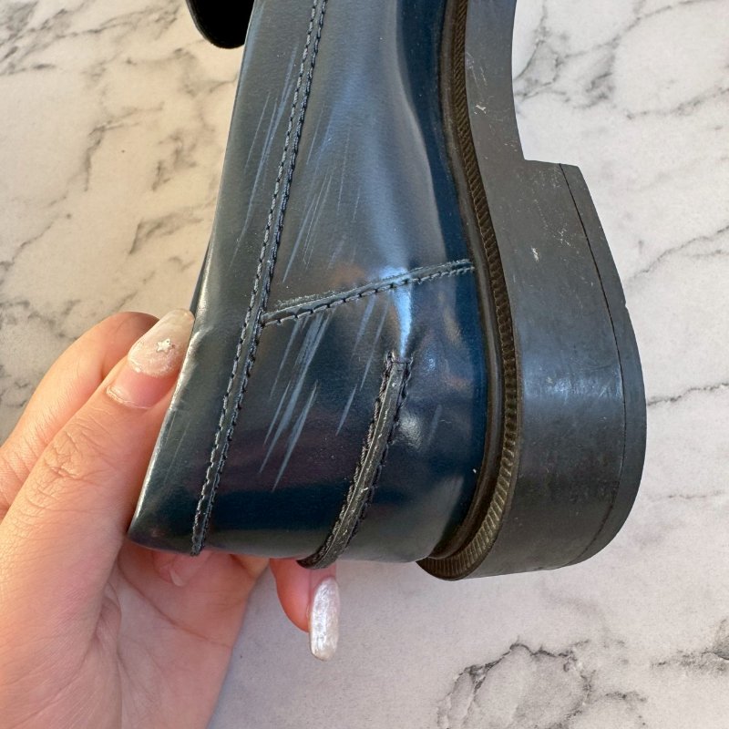 TODS 藏藍低跟流蘇 樂福鞋 牛津鞋-3