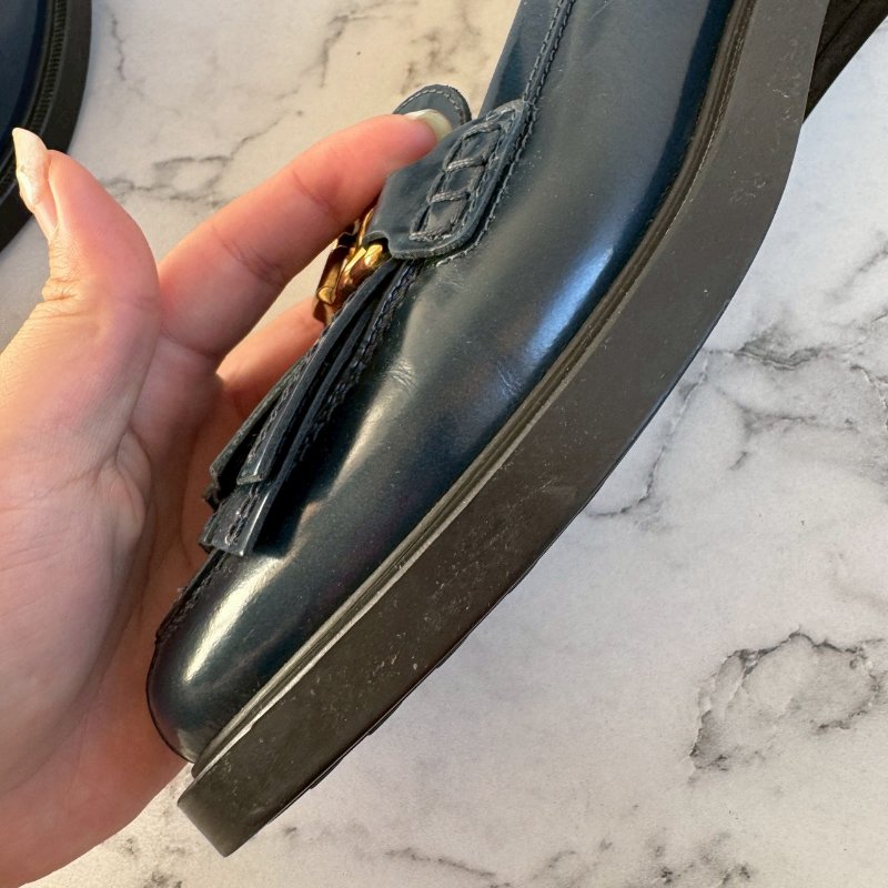 TODS 藏藍低跟流蘇 樂福鞋 牛津鞋-6