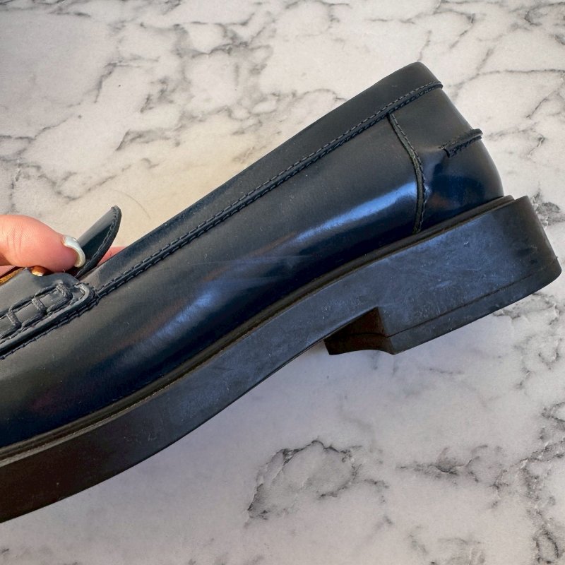 TODS 藏藍低跟流蘇 樂福鞋 牛津鞋-7