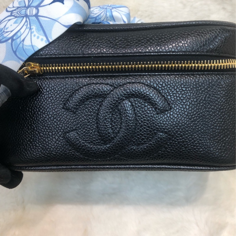 Chanel 黑色中古化妝盒子 XC146-5