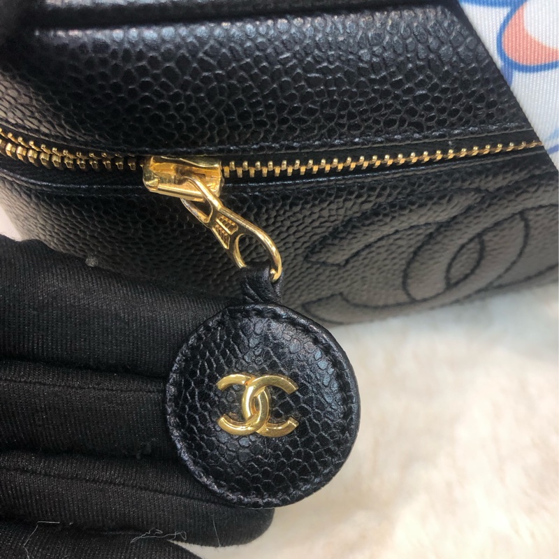 Chanel 黑色中古化妝盒子 XC146-7