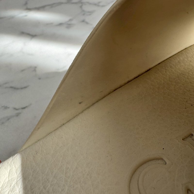 全網最低✨Gucci 米黃色厚底雙G休閒拖鞋-3