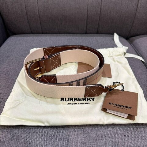 💎Han's house精品服飾💎 burberry 格紋 背帶 配件 義大利製